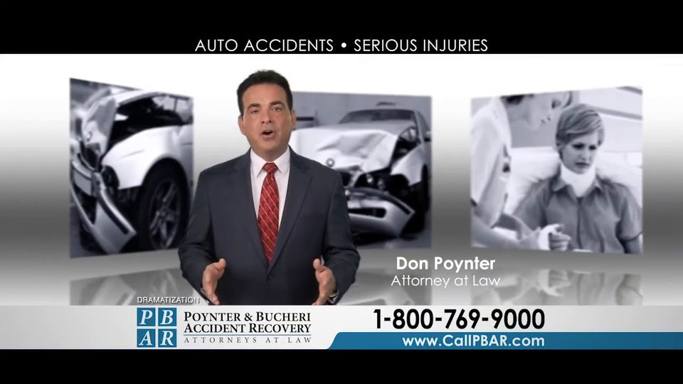 Attorney Don Poynter in a Poynter & Bucheri TV spot about serious car accidents. Click to play the video.