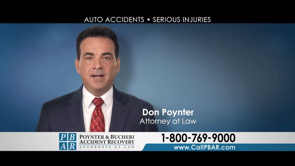 Attorney Don Poynter in a Poynter & Bucheri TV spot about the firm and attorney Don Poynter. Click to play the video.